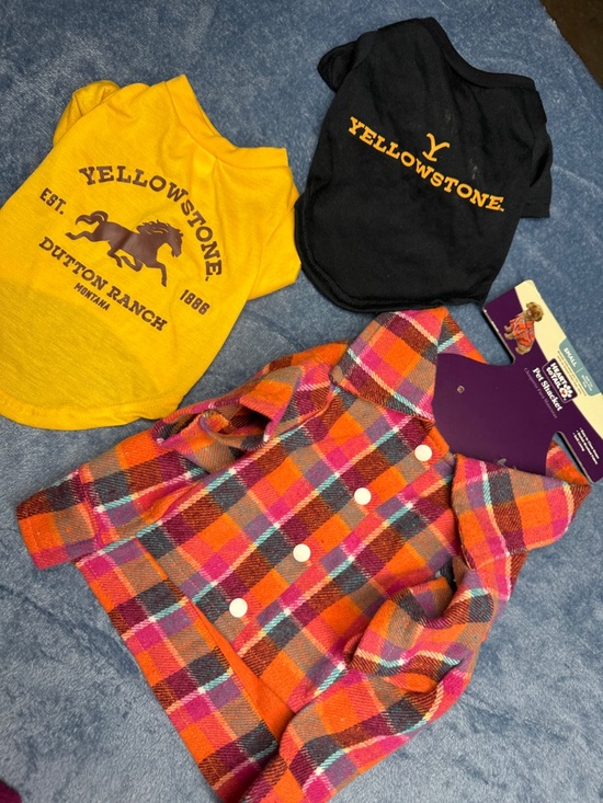 Other - Dog Yellow Graphic Tee & Black Logo Tee Set
